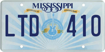 MS license plate LTD410