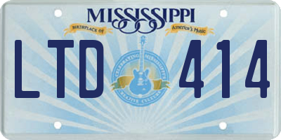 MS license plate LTD414
