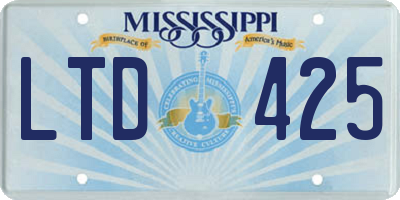 MS license plate LTD425
