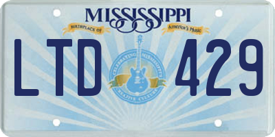 MS license plate LTD429