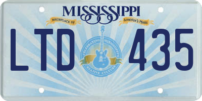 MS license plate LTD435