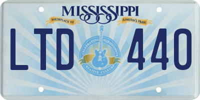 MS license plate LTD440