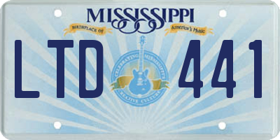 MS license plate LTD441