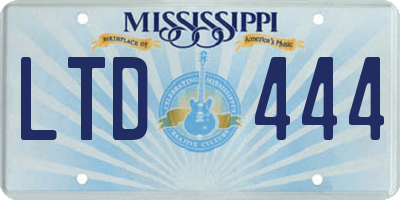 MS license plate LTD444