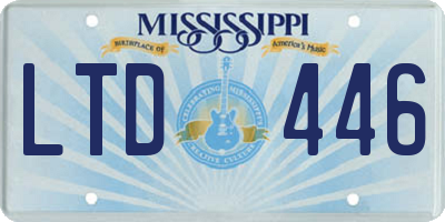 MS license plate LTD446