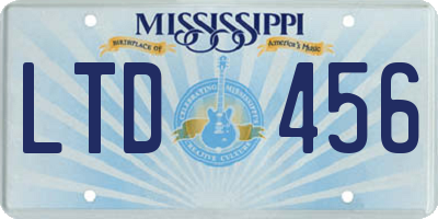 MS license plate LTD456