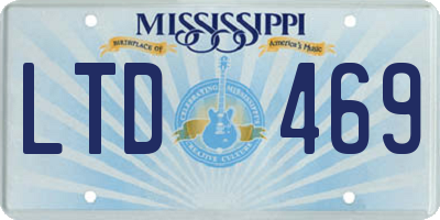 MS license plate LTD469