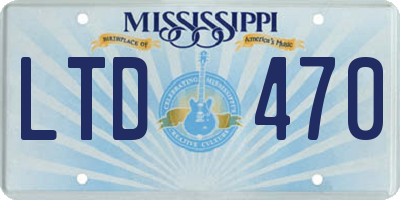 MS license plate LTD470