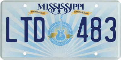 MS license plate LTD483