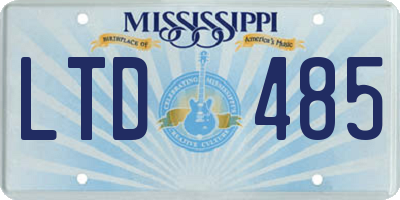MS license plate LTD485