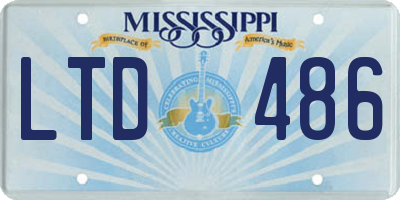 MS license plate LTD486