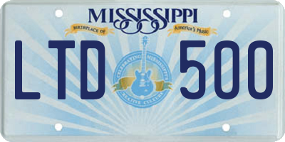 MS license plate LTD500