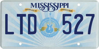 MS license plate LTD527