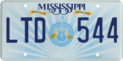 MS license plate LTD544