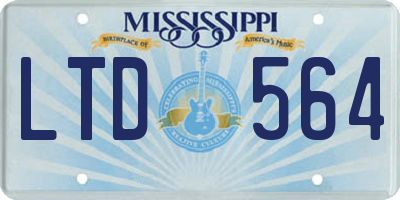 MS license plate LTD564