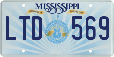 MS license plate LTD569