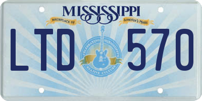 MS license plate LTD570