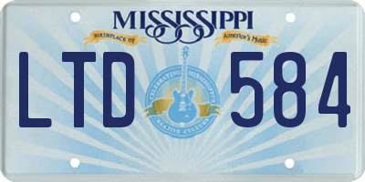 MS license plate LTD584