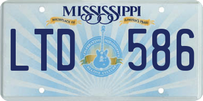 MS license plate LTD586
