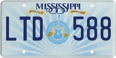 MS license plate LTD588
