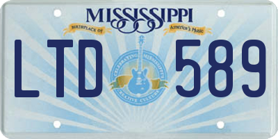MS license plate LTD589