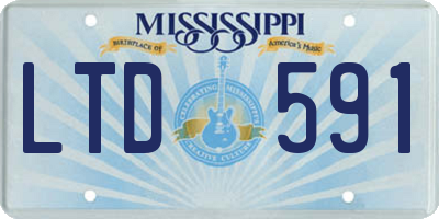 MS license plate LTD591