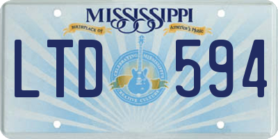 MS license plate LTD594