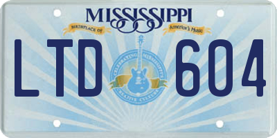 MS license plate LTD604