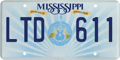 MS license plate LTD611