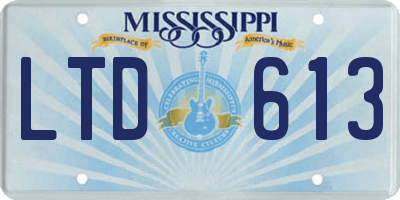 MS license plate LTD613