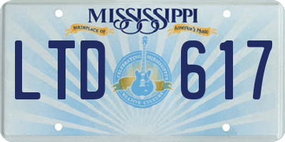 MS license plate LTD617