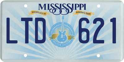 MS license plate LTD621