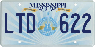 MS license plate LTD622