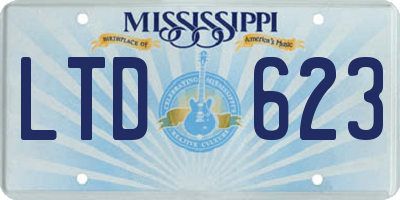 MS license plate LTD623