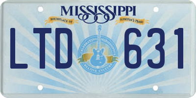 MS license plate LTD631