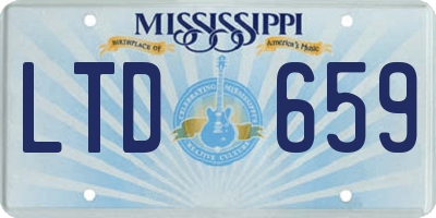 MS license plate LTD659