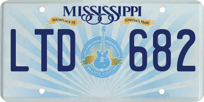 MS license plate LTD682