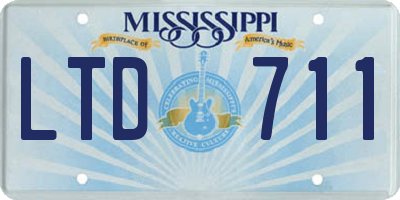 MS license plate LTD711
