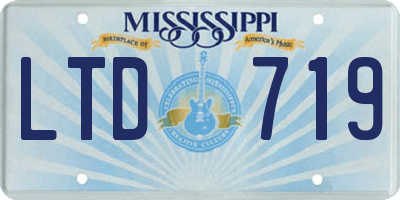 MS license plate LTD719