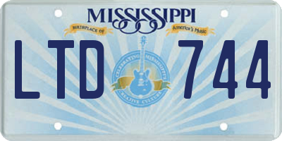 MS license plate LTD744
