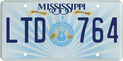 MS license plate LTD764