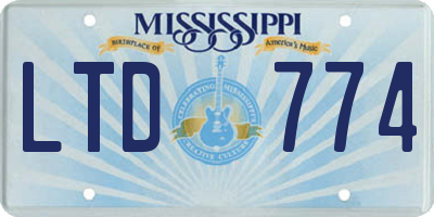 MS license plate LTD774