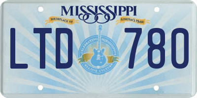 MS license plate LTD780