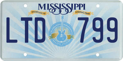 MS license plate LTD799
