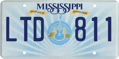 MS license plate LTD811