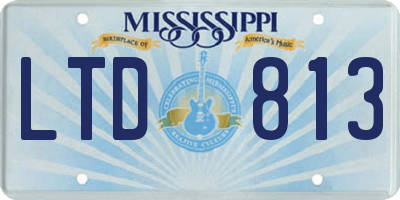 MS license plate LTD813