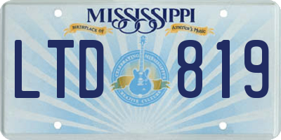 MS license plate LTD819