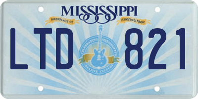 MS license plate LTD821