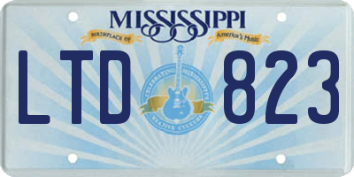 MS license plate LTD823