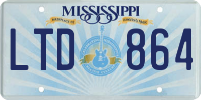 MS license plate LTD864